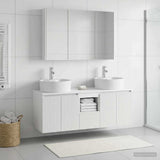 Bathroom Cabinet Set 4 pcs White Engineered Wood 3406463