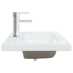 ZNTS Built-in Basin with Faucet 101x39x18 cm Ceramic White 148627