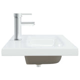 Built-in Basin with Faucet 101x39x18 cm Ceramic White 148627