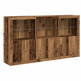 LED Sideboard Old Wood 181.5 x 37 x 100 cm Engineered Wood 3333123