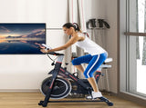 Exercise Bike, Indoor Cycling, with LCD Display, Heart Rate, Sensor - Black T3398P376867