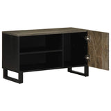 TV Cabinet Black 80x33x46 cm Solid Wood Mango 4017699
