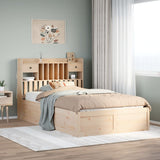 Bed Frame without Mattress 135x190 cm Double Solid Wood Pine 3323509