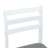 Dining Chairs 2 pcs White 40 x 47.5 x 99.5 cm Solid Rubber Wood 42020469