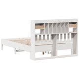 Bookcase Bed without Mattress White 140x200 cm Solid Wood Pine 3322910
