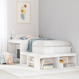 Bedside Cabinet with Desk White 232x112x75 cm Solid Wood Pine 855760