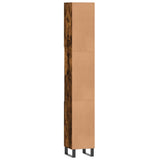 Bathroom Cabinet Smoked Oak 30x30x190 cm Engineered Wood 831545