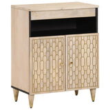 Side Cabinet 60x33x75 cm Solid Wood Mango 358273
