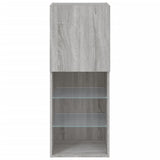 TV Cabinet with LED Lights Grey Sonoma 40.5x30x102 cm 837062