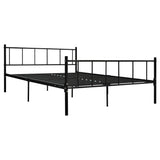 Bed Frame without Mattress Black Metal 180x200 cm Super King 284641