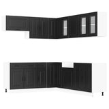 11 Piece Kitchen Cabinet Set Kalmar Black Engineered Wood 3314912