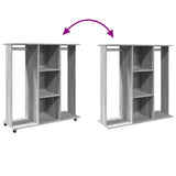 Wardrobe with Wheels Grey Sonoma 102x38x110 cm Engineered Wood 848036