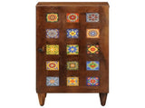 Sideboard with Storage Walnut 40 x 33 x 75 cm Solid Mango Wood 4018248