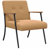 Armchair Beige 59 x 75 x 78 cm Curly Wool-like Fabric 42017703