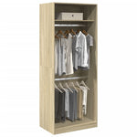 Wardrobe Sonoma Oak 80x50x200 cm Engineered Wood 3307794