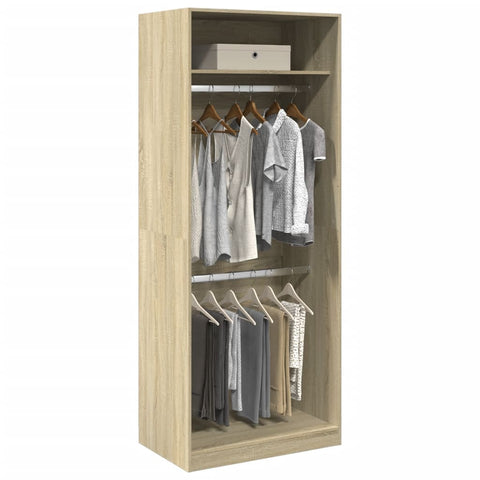 Wardrobe Sonoma Oak 80x50x200 cm Engineered Wood 3307794