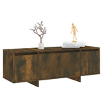 TV Cabinet Smoked Oak 120x30x40.5 cm Engineered Wood 813050