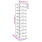 Shoe Rack Black Polypropylene, Steel Tall Shoe Rack Rectangular 340560