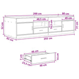Bed Frame with Storage White 80 x 200 cm Engineered Wood 3429493