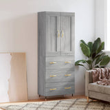 Highboard Grey Sonoma 69.5x34x180 cm Engineered Wood 3199735