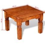 ZNTS Coffee Table Solid Wood 60x60x45 cm 244048