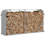 Log Holder Light Grey 180x45x100 cm Galvanised Steel 364554