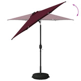 Garden Parasol with LED Lights and Base 230 x 230 cm Polyester 42036253