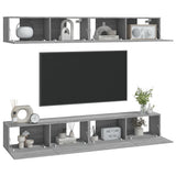 Wall TV Cabinets 4 pcs Grey Sonoma 100x30x30 cm 3114196