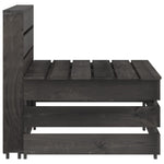 ZNTS 11 Piece Garden Lounge Set Grey Impregnated Pinewood 3068092