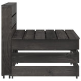 ZNTS 10 Piece Garden Lounge Set Grey Impregnated Pinewood 3068090