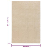 Rug Short Pile 160x230 cm Beige 340333