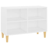 TV Cabinet with Solid Wood Legs White 69.5x30x50 cm 805923