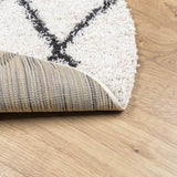 Shaggy Rug PAMPLONA High Pile Modern Cream and Black 240 cm 375380