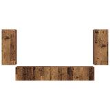 TV Cabinet Set 4 pcs Old Wood Engineered Wood 3409166