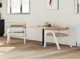 Dining Chairs 2 pcs White 54 x 57 x 73 cm Solid Rubber Wood 42020427