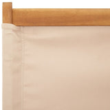 Folding Garden Chairs 6 pcs Beige Fabric and Solid Wood 3214647