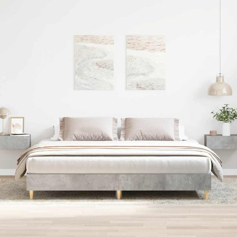 Bed Frame without Mattress Concrete Grey 160x200cm Engineered Wood 3329033