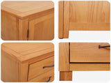 Storage Furniture Set with Drawer 2 pcs Brown Solid Oak Wood 3328631