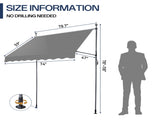 78.7"D x 47.2"W x"H Retractable Awning Grey 69364958
