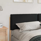 Upholstered Headboard Natural and Black 200 cm Solid Pine Wood 879995