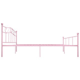 284543 Bed Frame without Mattress Pink Metal 200x200 cm