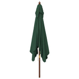 Garden Parasol Green Polyester Fabric Large 363192