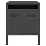 ZNTS Bedside Cabinet Black 35x39x43.5 cm Steel 851244