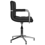 Swivel Dining Chairs 2 pcs Black Faux Leather 334760