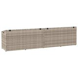Garden Storage Box Light Grey 220x50x58 cm Poly Rattan 4104078