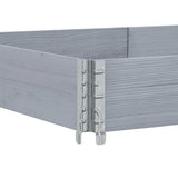 Pallet Collars 3 pcs Grey 150x100 cm Solid Wood Pine 3295384
