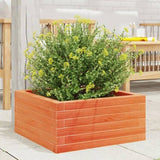 Garden Planter Wax Brown 60x60x23 cm Solid Wood Pine 847190