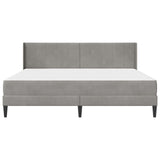 Bed Frame with Mattress Light Grey 180 x 200 cm Velvet 3415247
