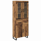 Highboard with Drawer 2 pcs Old Wood Engineered Wood 3415635