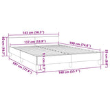 Bed Frame without Mattress White Full Faux Leather 347530